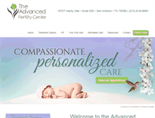 Tablet Screenshot of advancedfertilitycenter.org